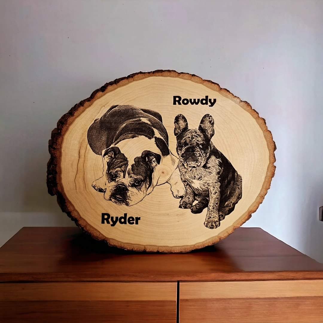 Custom Live Edge Wood Engravings