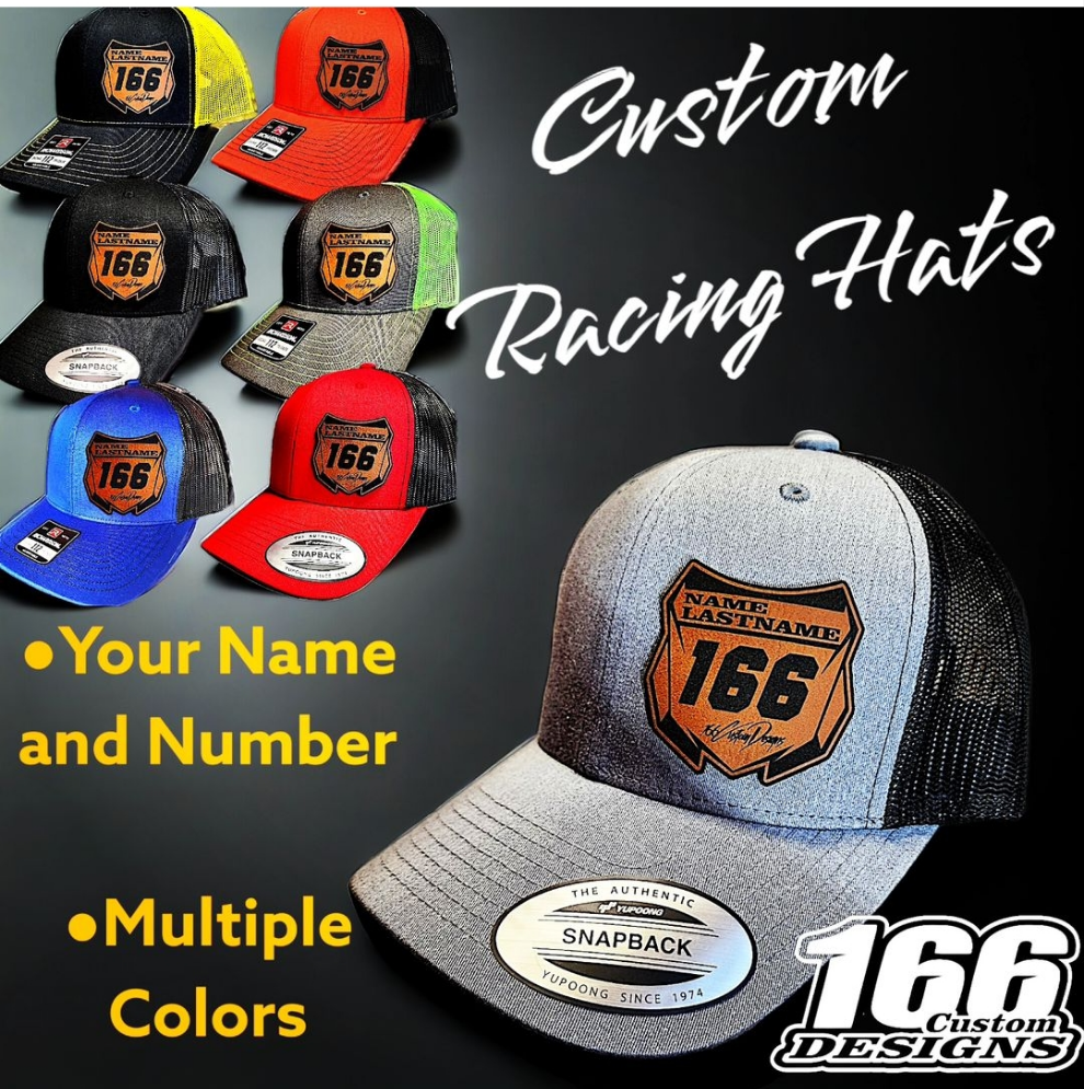 Name/Number Leather Patch Racing Hat