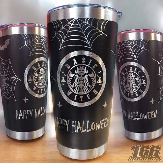 Basic Which Happy Halloween engraved 20oz tumbler