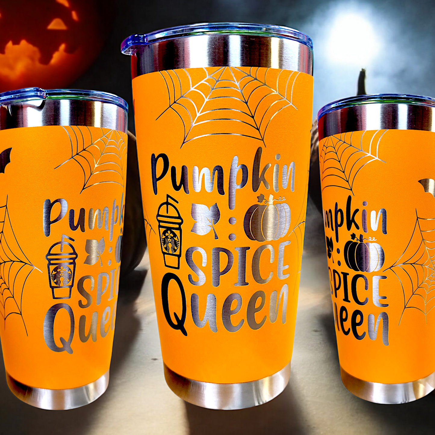 "Pumpkin Spice Queen" 20oz engraved tumbler