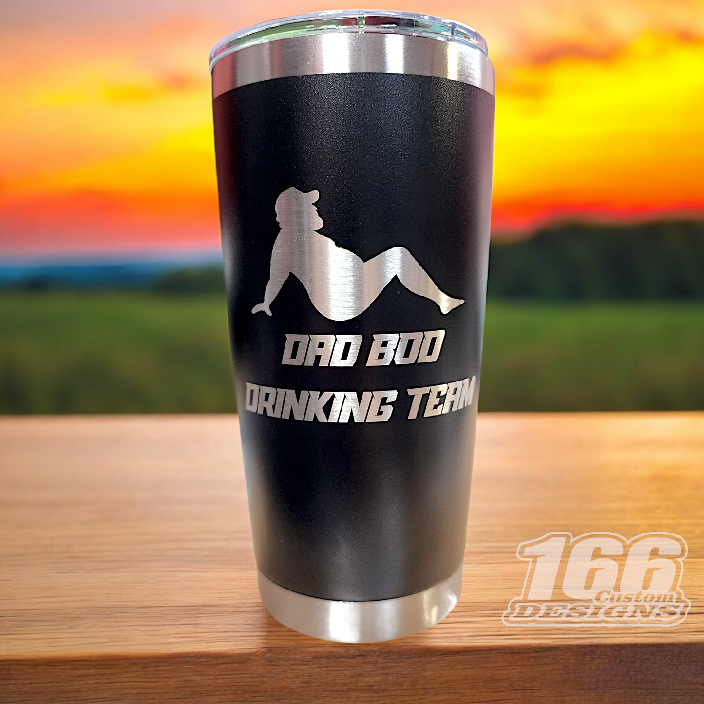 DAD BOD DRINKING TEAM 20oz engraved stainless steel tumbler