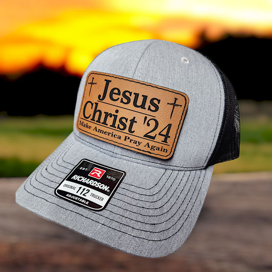 "Jesus Christ '24" Leather Patch Hat