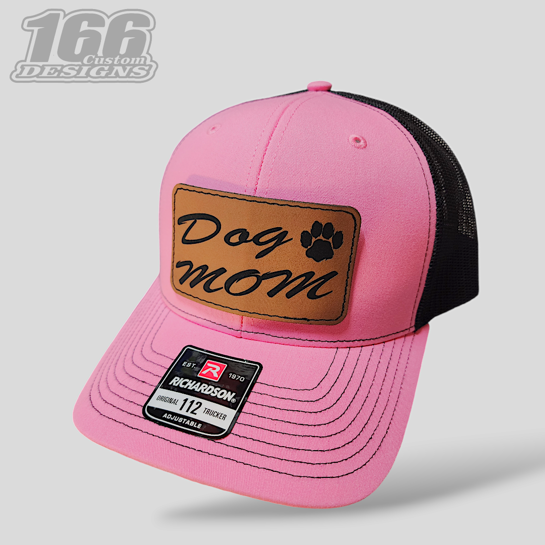 "Dog Mom" leather patch richardson 112 snapback