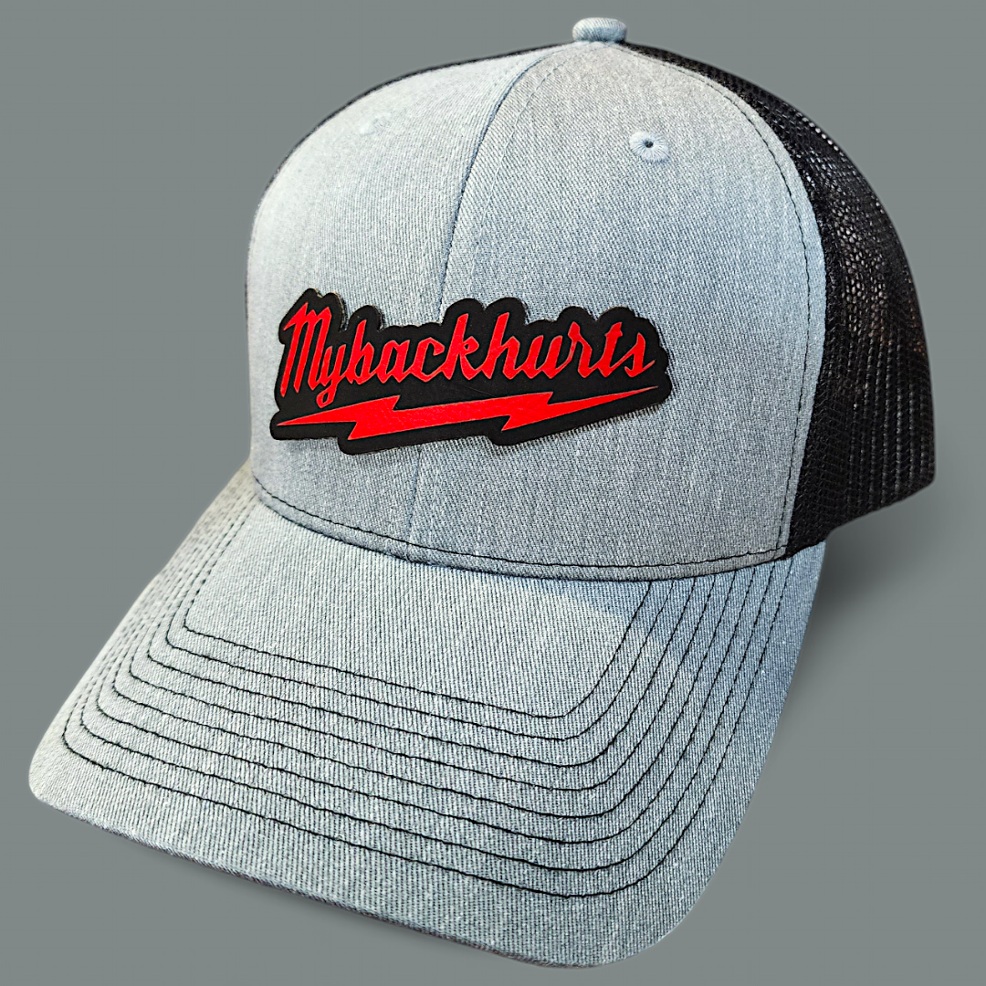 "MyBackHurts" Leather Patch Hat